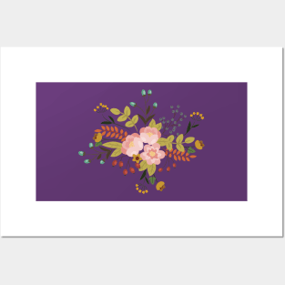 Woodland Flowers - Purple Posters and Art